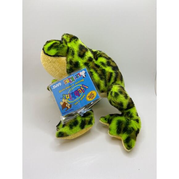 Ganz Webkinz - Lil' Kinz Bull Frog HS114 NEW With Sealed Code - NWT Frog Plushie - Picture 2 of 6